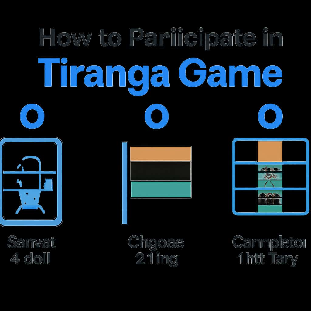 An educational diagram showing steps to participate in the Tiranga Game.