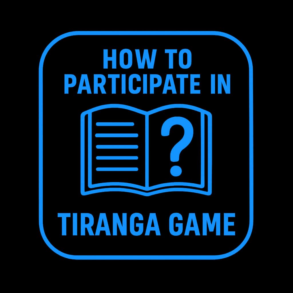 A simplified badge illustrating the participation process in the Tiranga Game.