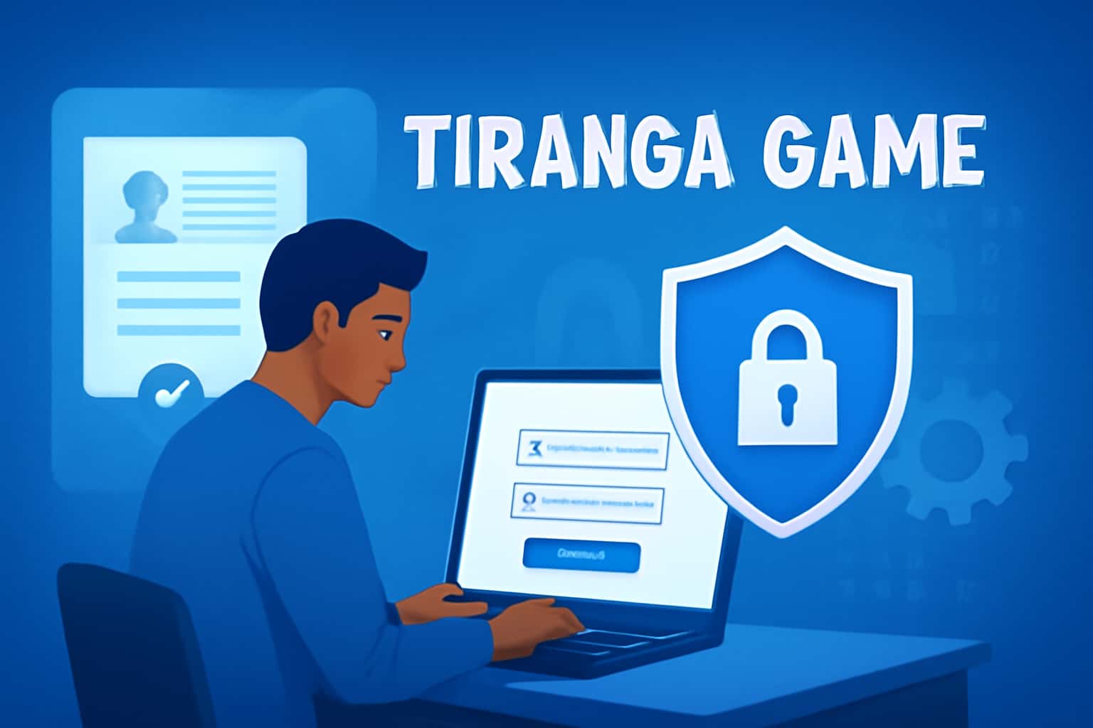 An illustration depicting secure account management for Tiranga Game.