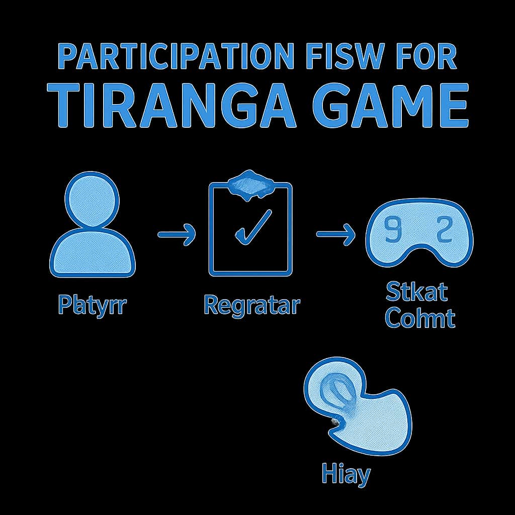 Diagram illustrating the steps involved in the Participation Flow for Tiranga Game.