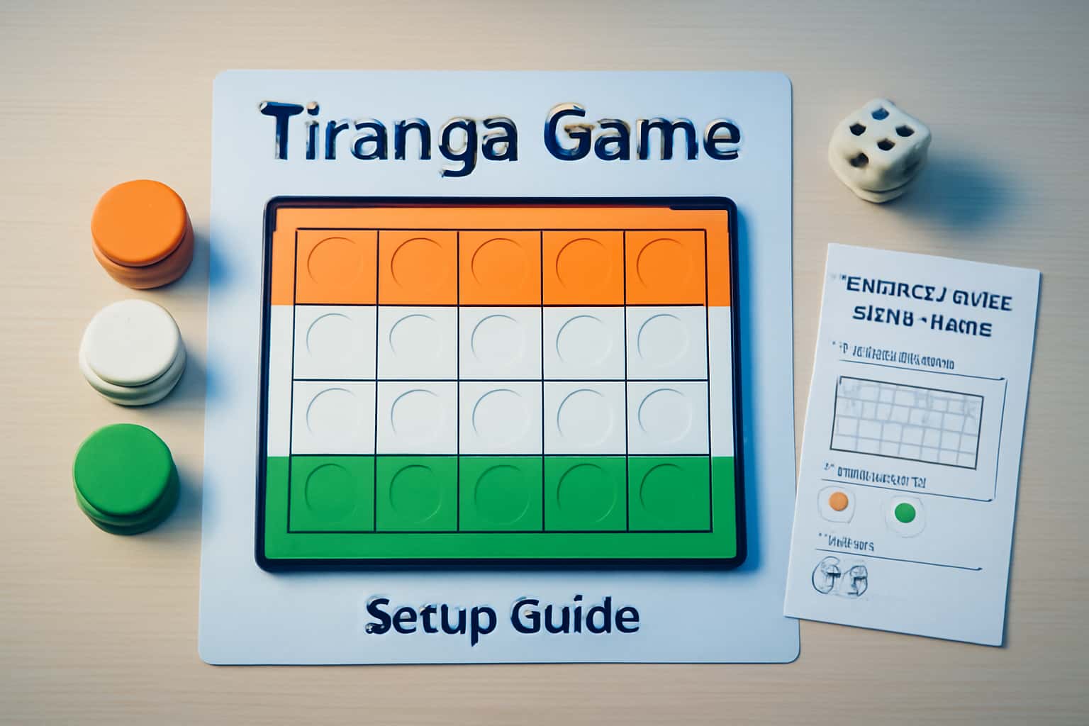 A visually appealing representation of the Tiranga Game Setup Guide with a futuristic design.